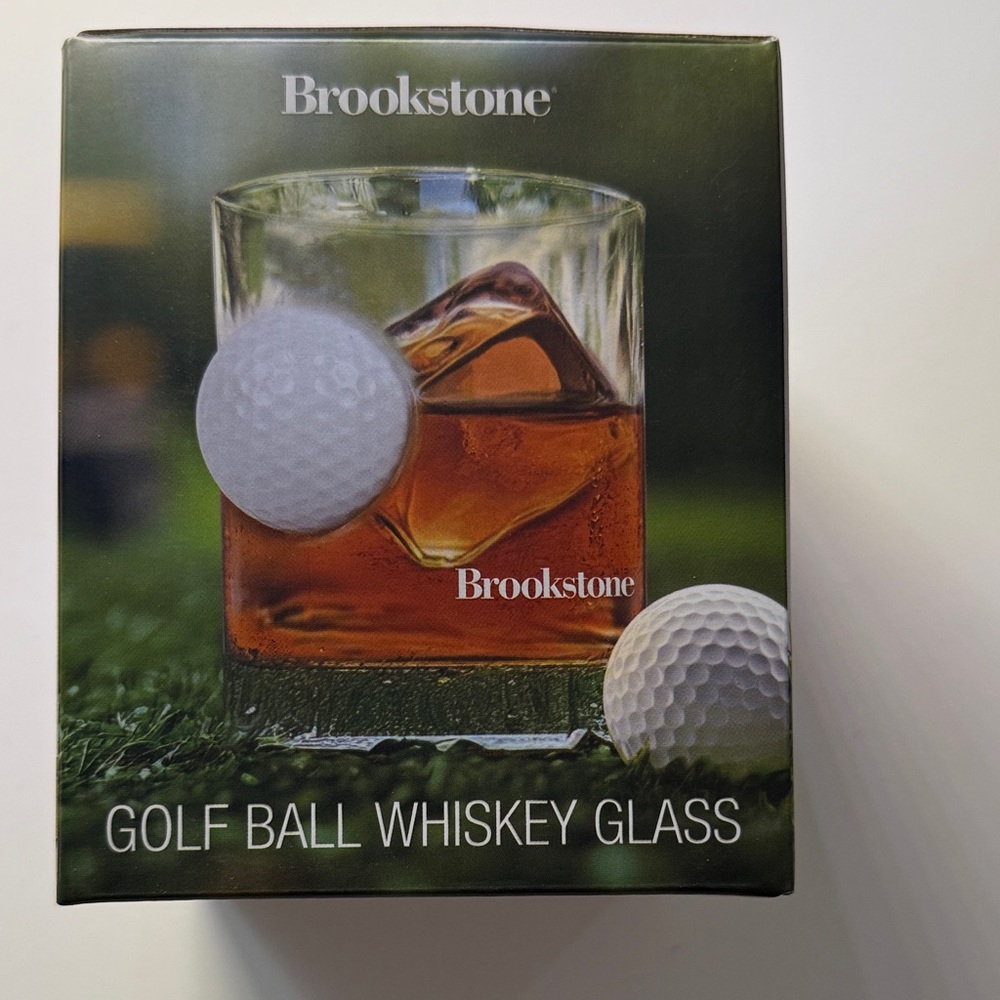 Brookstone Golf Ball Design Whiskey Glass
